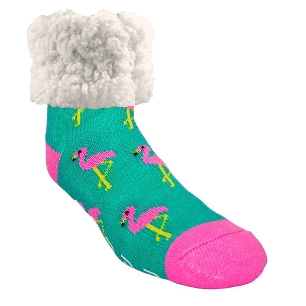 Pudus warm winter flamingo‎ socks one size slippers